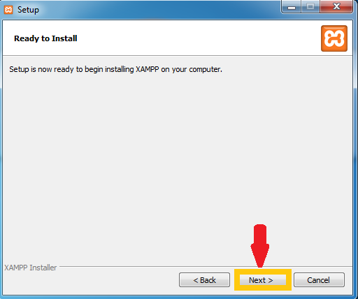 Installation Guides  to XAMPP Step 9