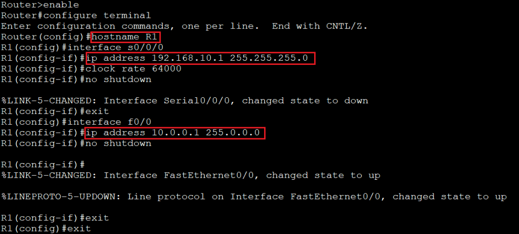 Configuring OSPF 1