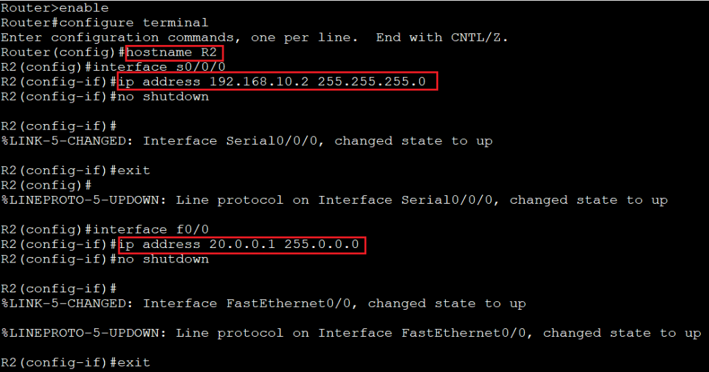 Configuring OSPF 2