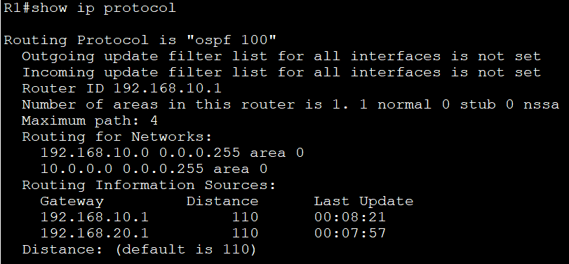 Verifying OSPF Configuration 5