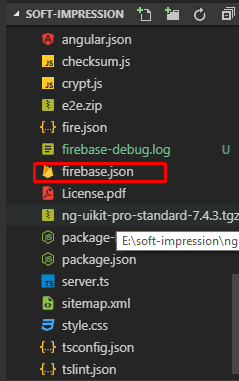 we need to make some changes in our firebase.json file