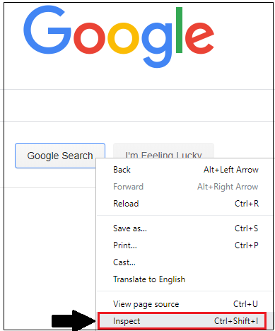 Google search button