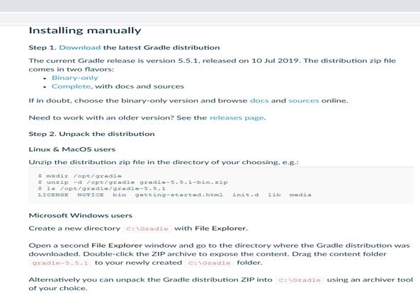 Installation and Configuration of Gradle on Windows