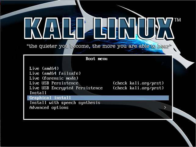 Kali Linux Installation Guides step by step