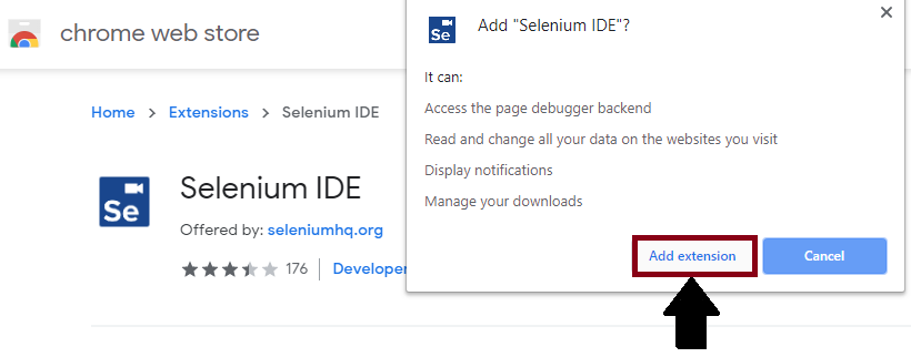 Selenium IDE as an extension to your Google chrome 