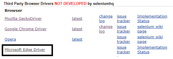 Selenium web driver- Microsoft Edge Browser 3