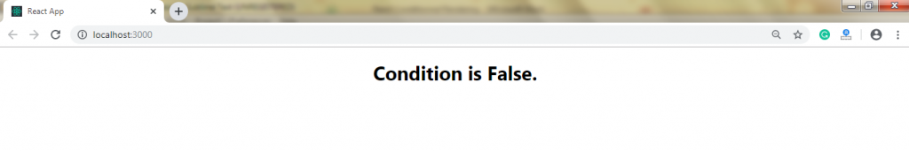 When the condition is false