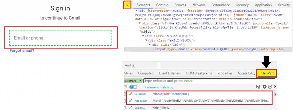 XPath expression and CSS selector