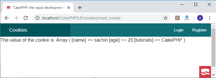 CakePHP Cookies 2