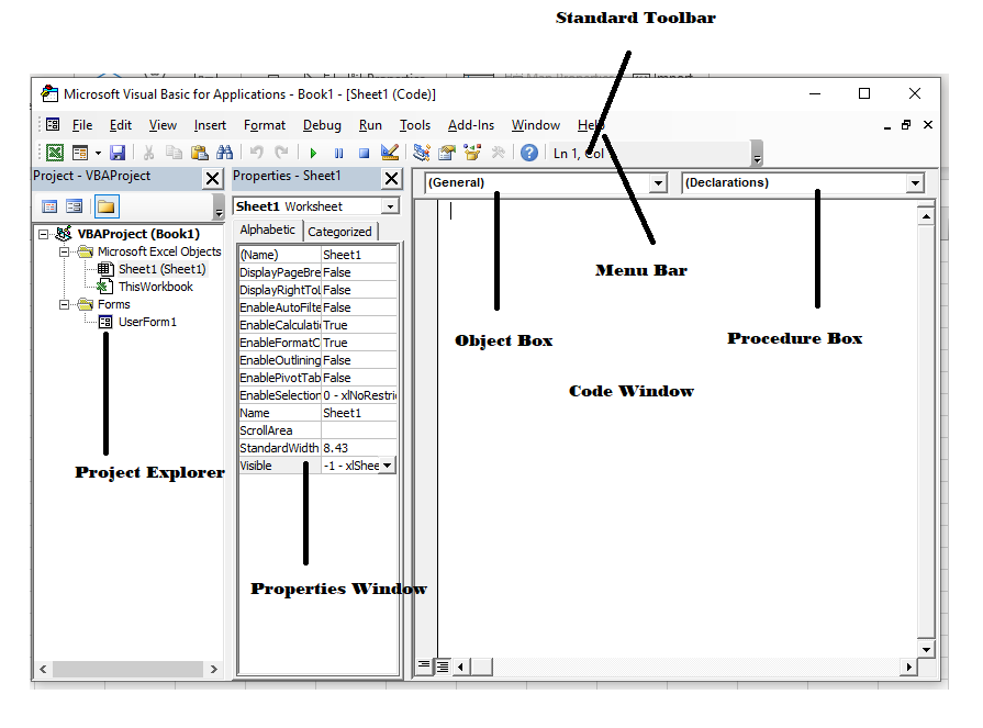 Introduction to Visual Basic Editor Window 2