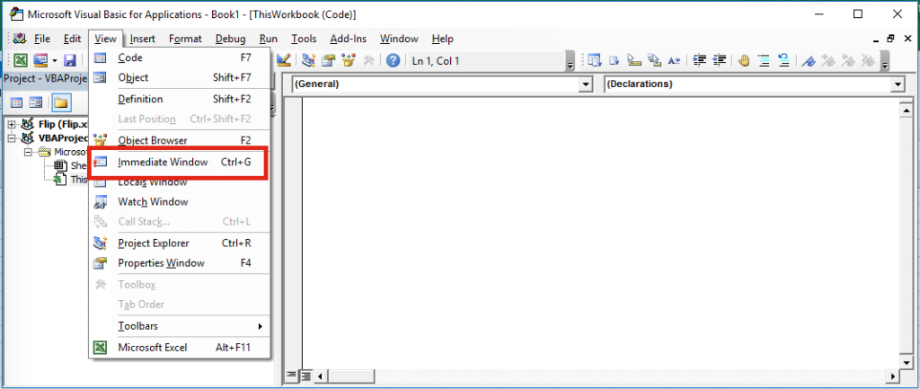 Introduction to Visual Basic Editor Window 3