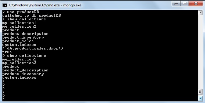 MongoDB db.collection.drop() method