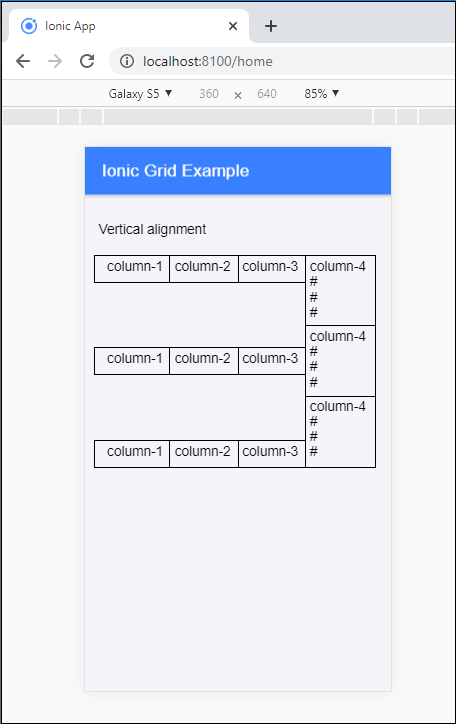 Ionic Grid3