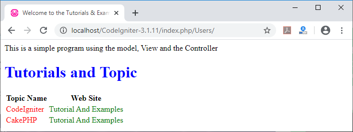 CodeIgniter Models