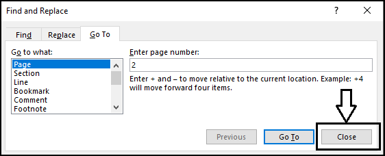 delete a page in Microsoft Word