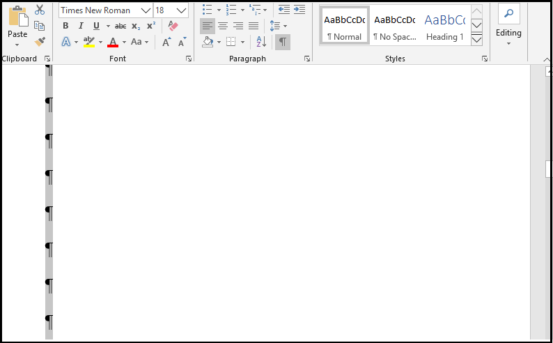 delete a page in Microsoft Word