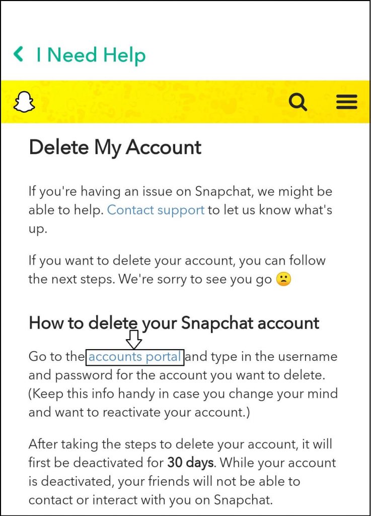 How to delete Snapchat Account