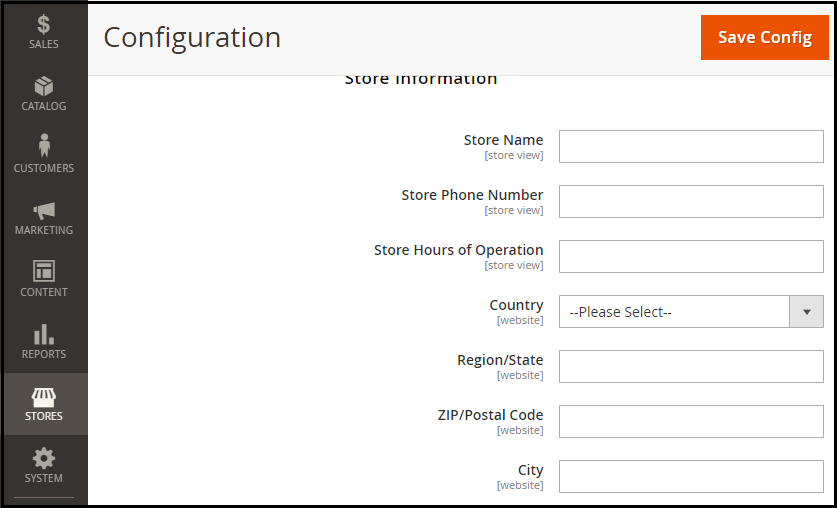 Store Configuration in Magento 2