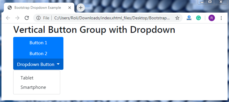 Bootstrap 4 Dropdowns
