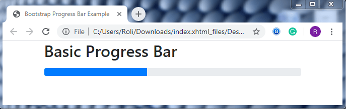 Bootstrap 4 Progress Bar