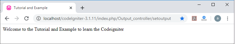 CodeIgniter Output class