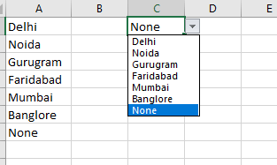 How to create drop down in excel?