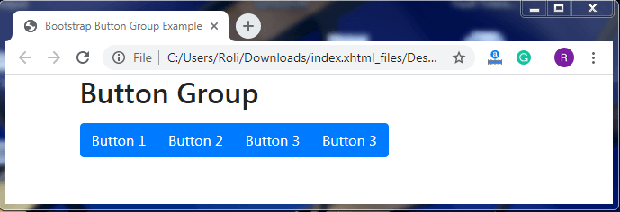 Bootstrap Buttons Groups