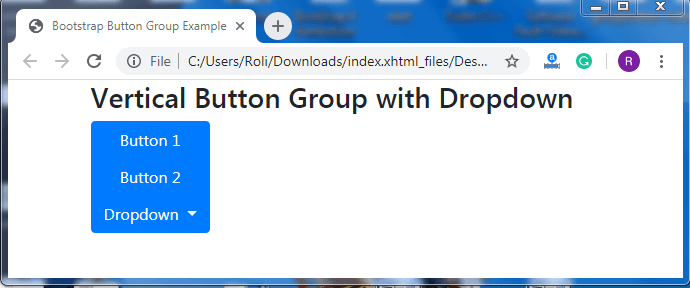 Bootstrap Buttons Groups