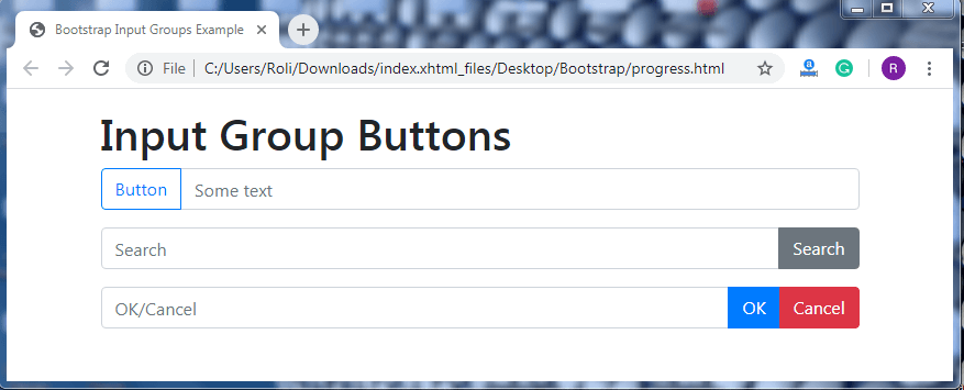 Bootstrap Input groups