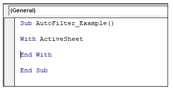 Excel VBA AutoFilter