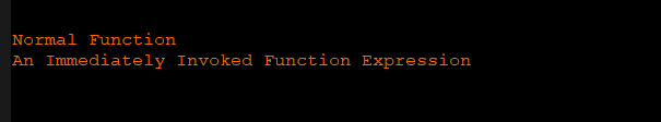 Immediately Invoked Function Expression