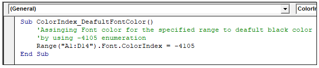 VBA Color Index Property