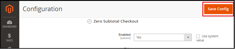 set up Zero Subtotal Checkout payment method in Magento 2