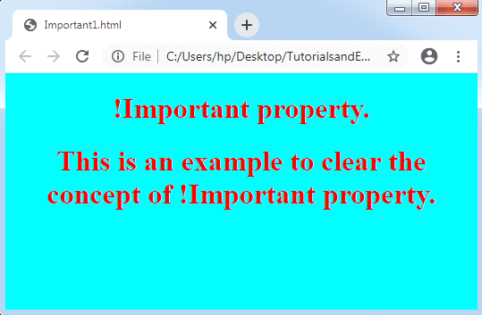 CSS Important