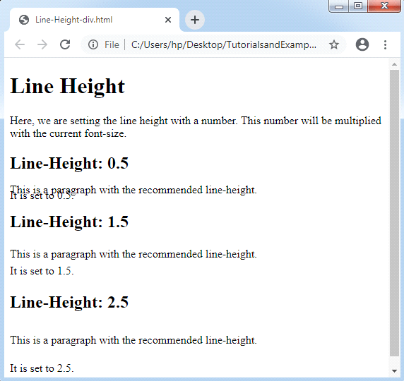 CSS Line Height