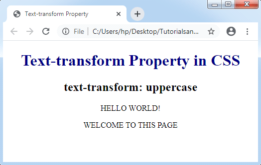 CSS Text-Transform