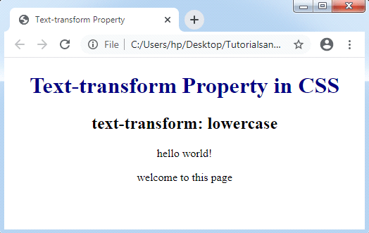 CSS Text-Transform