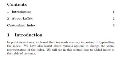 Index and Glossary in LaTex