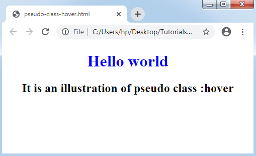 CSS Pseudo-class