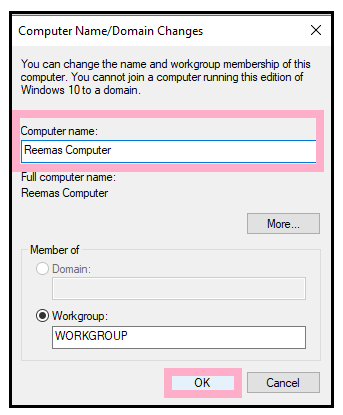 How to find Computer name on Windows