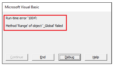 Automatisierungsfehler sichtbar Basic Excel 2007