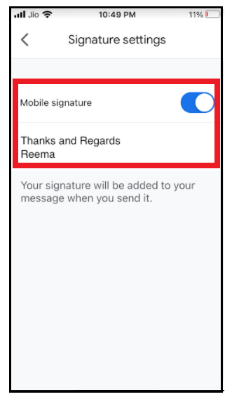 How to add Signature to your Mail