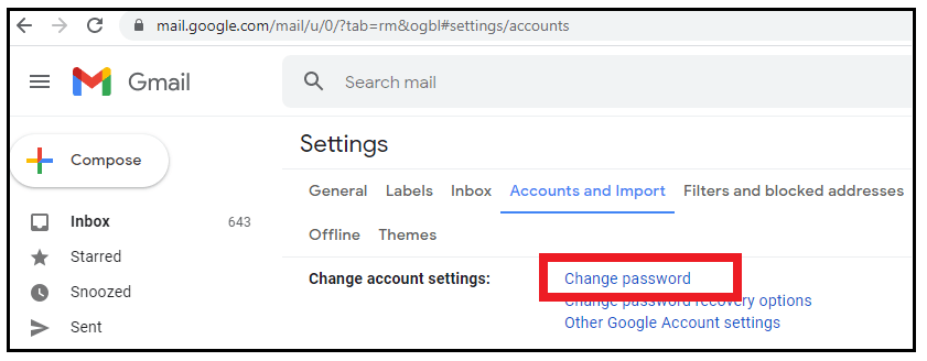 How to change Gmail Password?