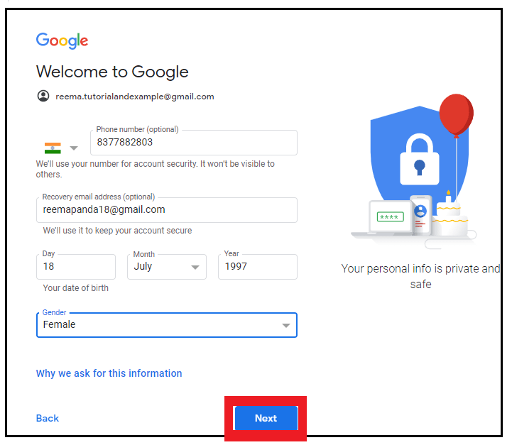 How to create a Gmail account?