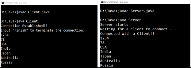 Client Server Program in Java