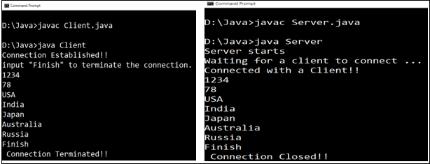 Client Server Program in Java