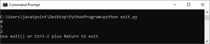Exit program in python
