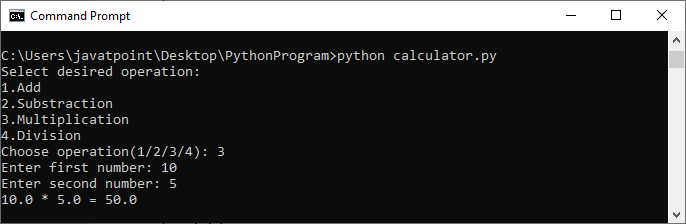 Calculator Program in Python