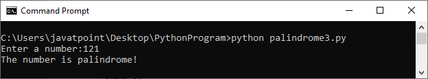 Palindrome program in Python