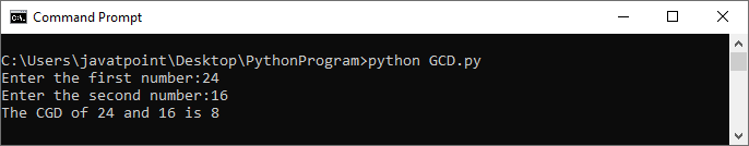 Python program to find the GCD